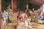 Tom roberts Shearing the Rams Spain oil painting artist